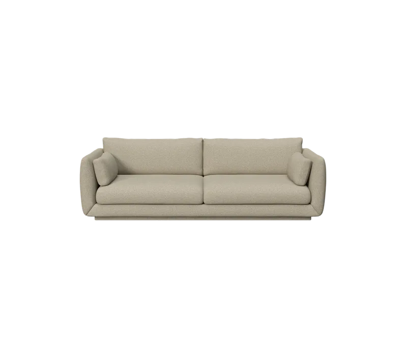 Bloom 3-seater sofa w/plinth von Cane-line in Brown, Lola – Produktfoto