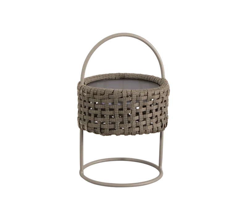 Illusion lamp van Cane-line in Taupe, medium flat Soft Rope, Solar LED – productfoto