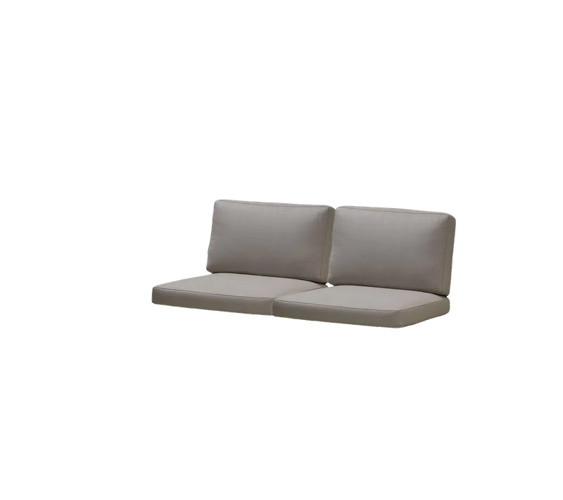 Connect 2-seater sofa, Cushion set by Cane-line in Taupe, Natté w/QuickDry & Airflow – product photo 2 of 2
