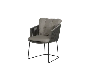 Moments chair by Cane-line in Dark grey, string open Soft Rope, Taupe, Natté – product photo 2 of 2