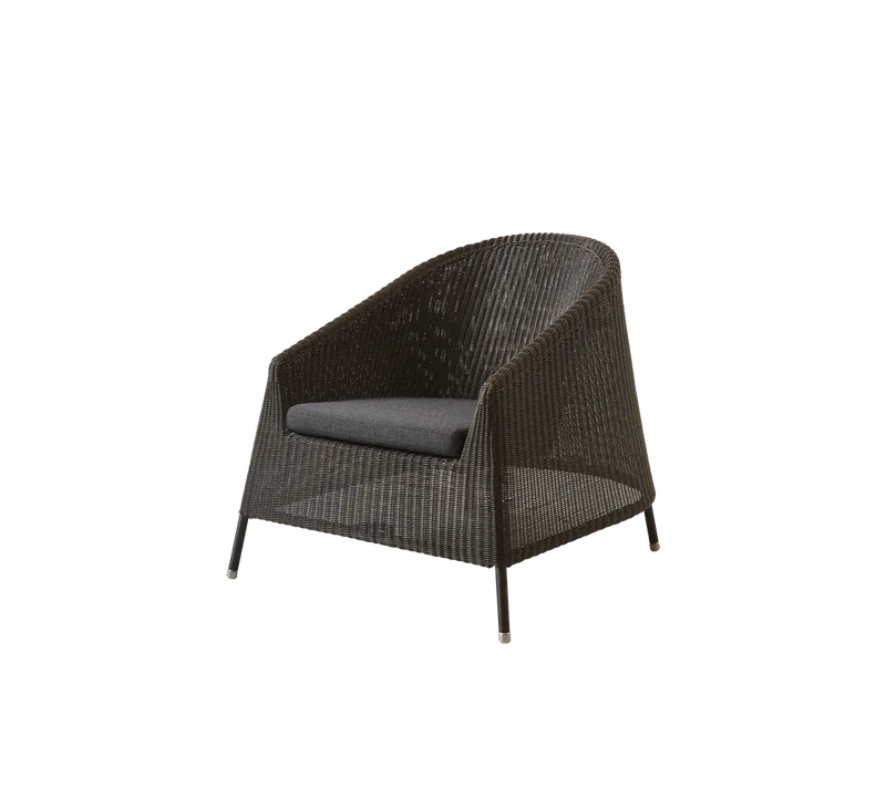 Kingston lounge chair, Cushion by Cane-line in Blue, Link w/QuickDry & Airflow – product photo 1 of 2