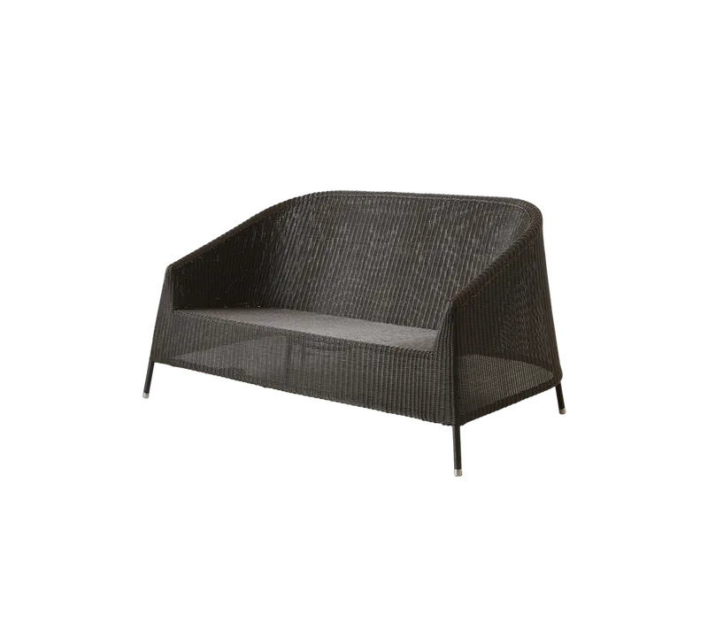Kingston 2-seater sofa van Cane-line in Mocca, small round Weave, Geen – productfoto 2 van 2