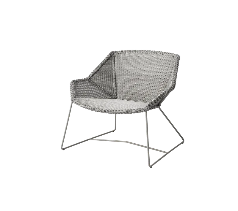 Breeze lounge chair by Cane-line in Taupe, small round Weave, None – product photo