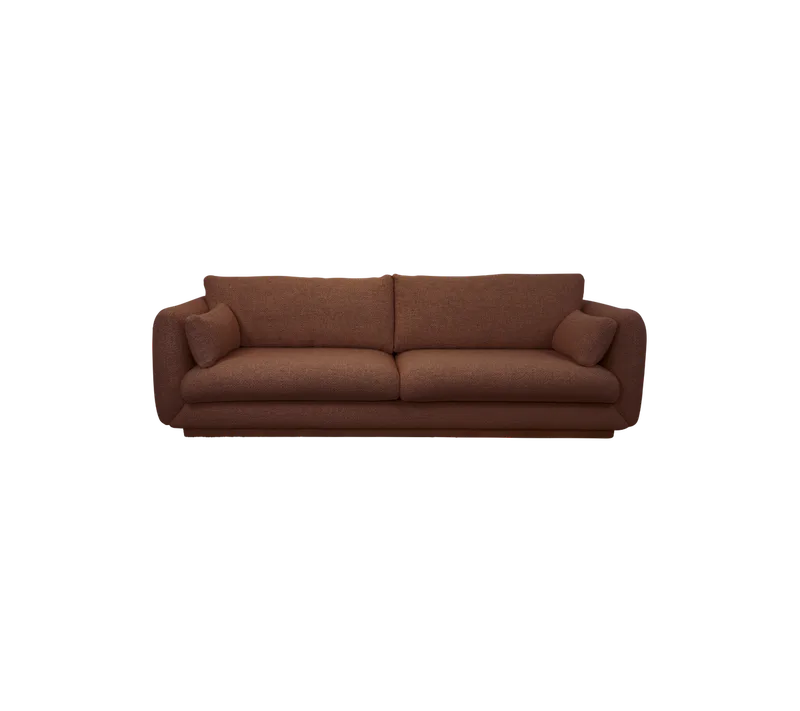 Bloom 3-seater sofa w/plinth von Cane-line in Desert red, Emmi – Produktfoto