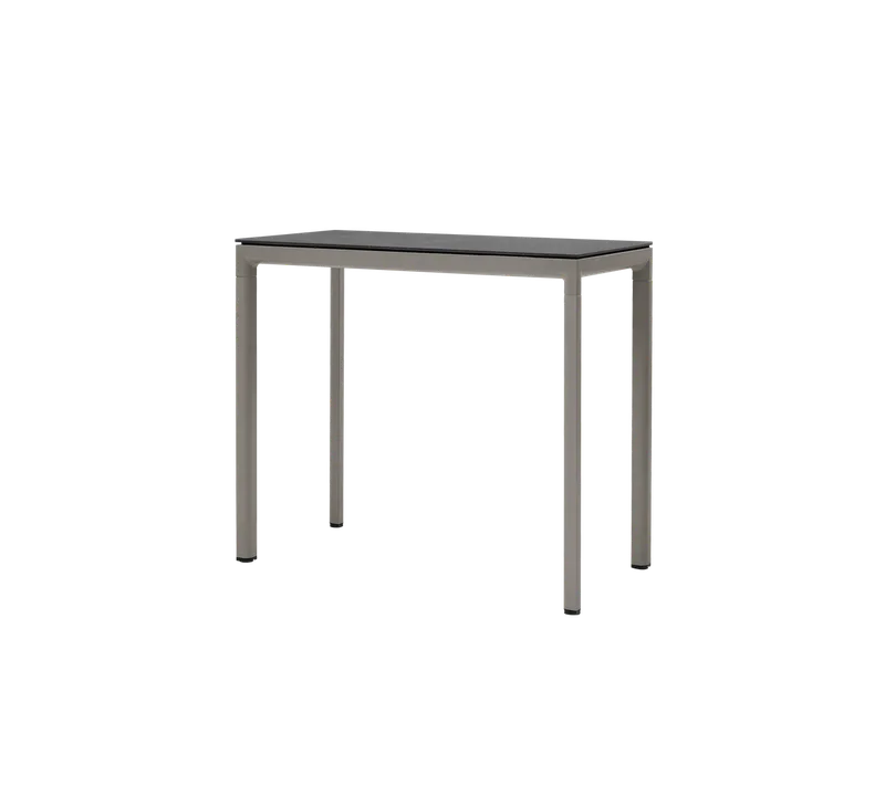 Drop bar table, 150x75 cm von Cane-line in Taupe, aluminium, Fossil black, ceramic – Produktfoto