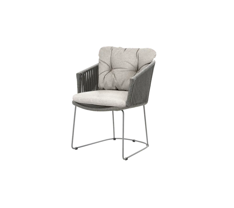 Moments chair by Cane-line in Grey, string open Soft Rope, Light brown, Rise – product photo 2 of 2