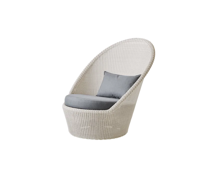 Kingston sunchair w/wheels by Cane-line in Sand, small round Weave, Grey, Natté w/QuickDry & Airflow – product photo 2 of 2