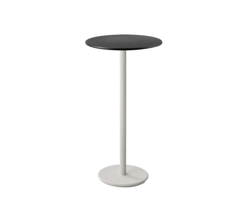 Go bar table dia. 60 cm by Cane-line in Sand, Aluminium, Lava grey, aluminium – product photo
