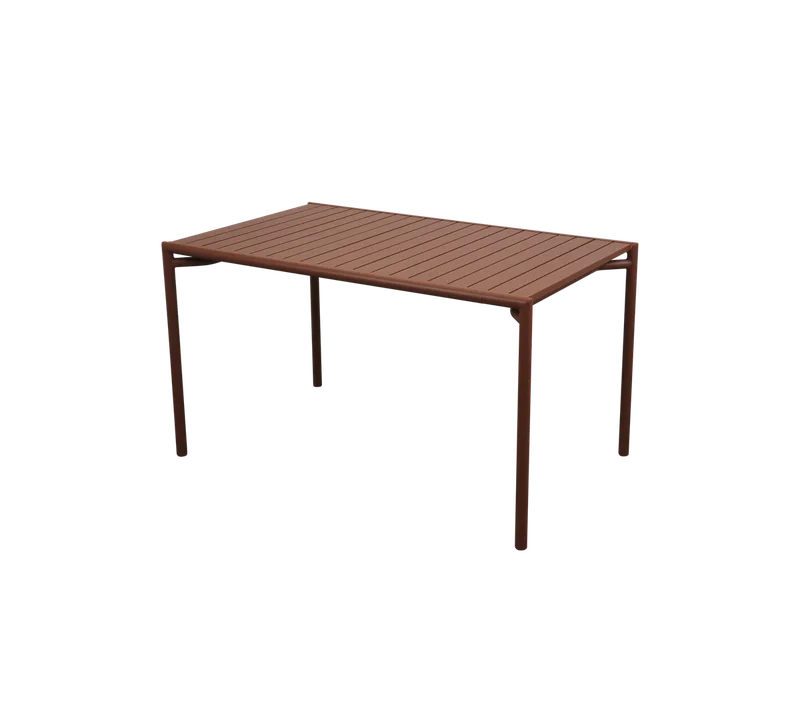 Bliss dining table rectangular von Cane-line in Desert red, aluminium – Produktfoto
