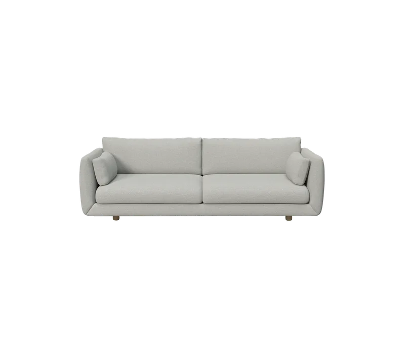 Bloom 3-seater sofa w/teak legs by Cane-line in Light grey, Essence – product photo