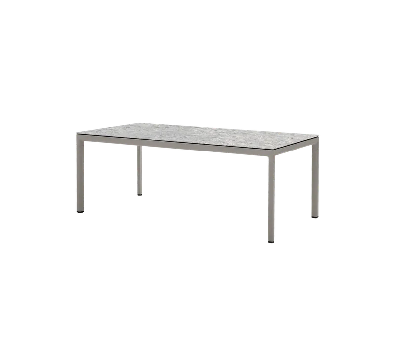 Drop dining table by Cane-line in Taupe, aluminium, Multi colour, ceramic – product photo