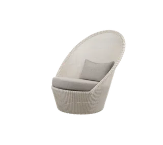 Kingston sunchair w/wheels by Cane-line in Sand, small round Weave, Light brown, Rise w/QuickDry & Airflow – product photo 2 of 2