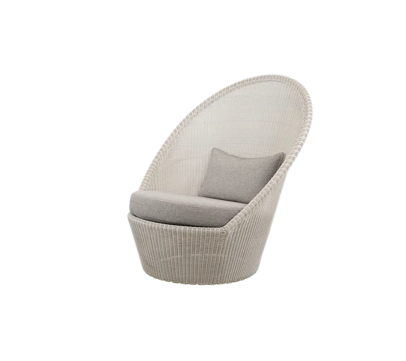 Kingston sunchair w/wheels by Cane-line in Sand, small round Weave, Light brown, Rise w/QuickDry & Airflow – product photo 2 of 2