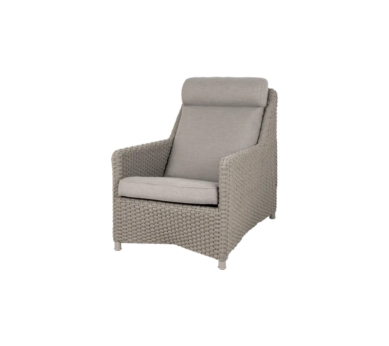 Diamond highback chair by Cane-line in Taupe, medium flat Soft Rope incl. taupe Natté w/QuickDry & Airflow – product photo