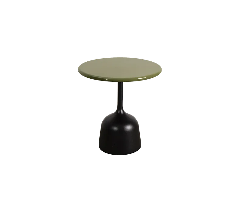 Glaze coffee table, small by Cane-line in Lava grey, semi glossy aluminium, Green, lava stone glazed – product photo