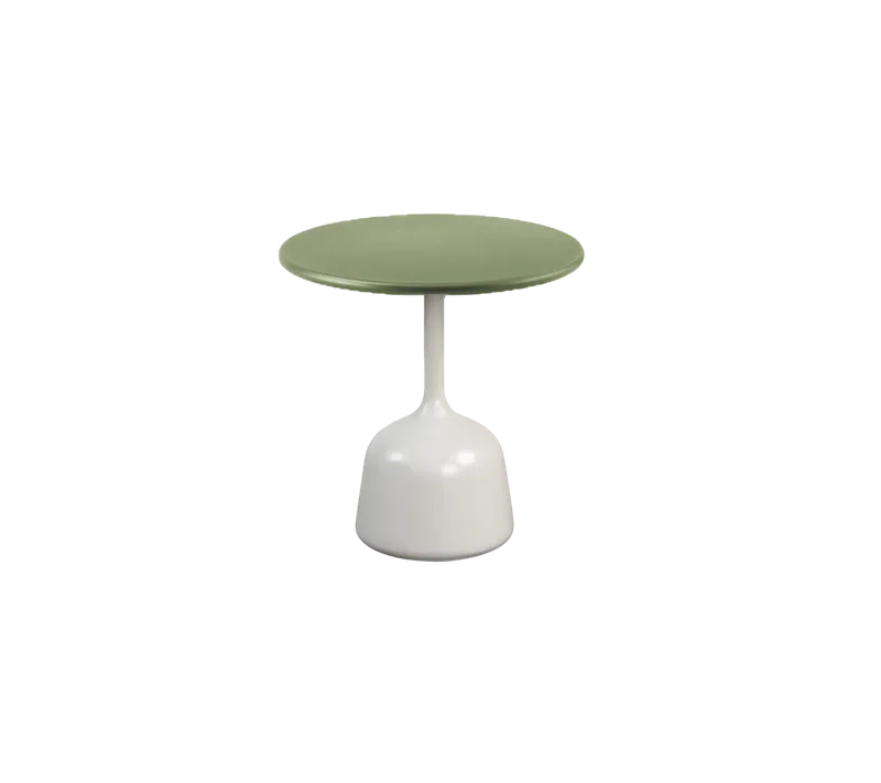 Glaze coffee table, small van Cane-line in Sand, semi glossy aluminium, Green, lava stone glazed – productfoto