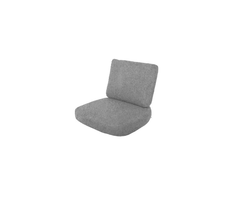 Sense lounge chair, Cushion set by Cane-line in Light grey, Zen – product photo