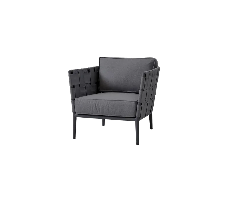 Conic lounge chair de Cane-line en Grey, AirTouch w/QuickDry & Airflow – photo du produit