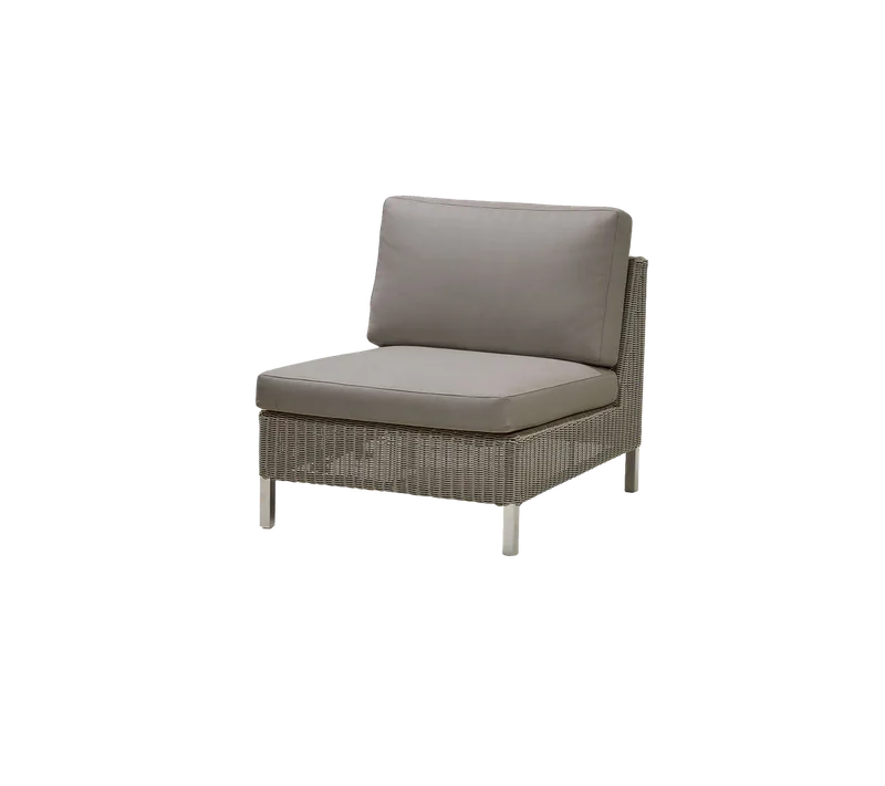 Connect single module, Cushion set van Cane-line in Taupe, Natté w/QuickDry & Airflow – productfoto 1 van 2