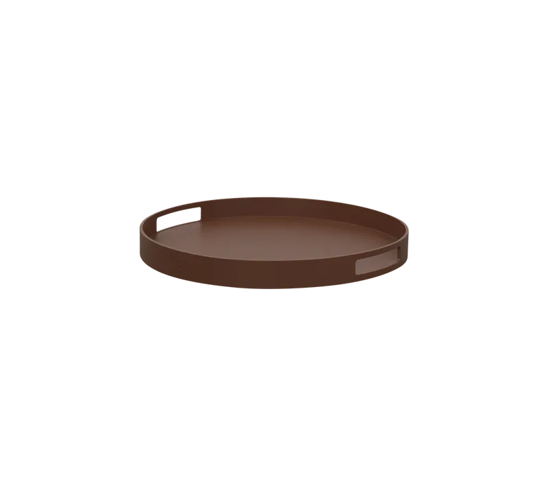 Club tray round dia. 44 cm by Cane-line in Desert red, aluminium – product photo