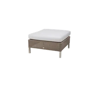 Connect footstool, Cushion de Cane-line en White, Natté w/QuickDry & Airflow – photo du produit 2 sur 3