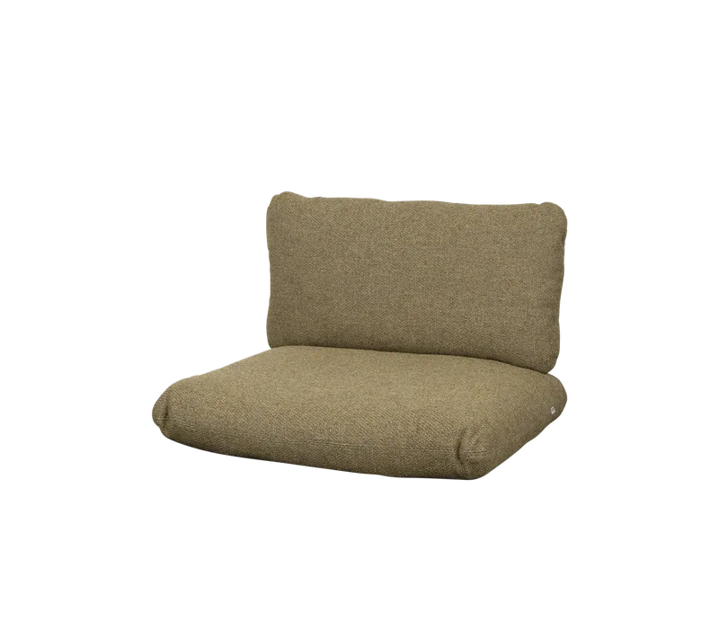 Sticks lounge chair, Cushion set van Cane-line in Turmeric yellow, Rise w/QuickDry & Airflow – productfoto 2 van 2