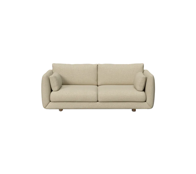 Bloom 2-seater sofa w/teak legs by Cane-line in Light brown, Lola – product photo