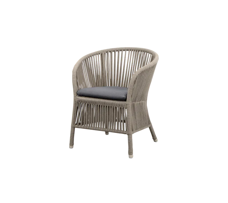 Derby chair by Cane-line in Taupe, string open Soft Rope, Grey, Natté, None – product photo