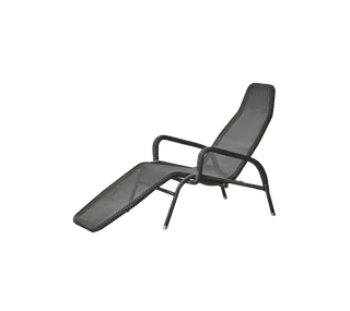Sunrise sunchair by Cane-line in Graphite, small round Weave, None – product photo 2 of 2
