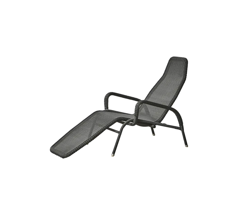 Sunrise sunchair by Cane-line in Graphite, small round Weave, None – product photo 2 of 2