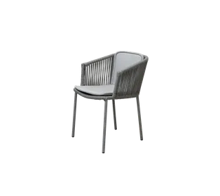 Moments chair, stackable de Cane-line en Grey, string open Soft Rope, Light grey, Natté seat/back – photo du produit 2 sur 2