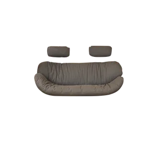 Hive 2-seater sofa, Cushion set by Cane-line in Taupe, AirTouch w/QuickDry & Airflow – product photo 3 of 3