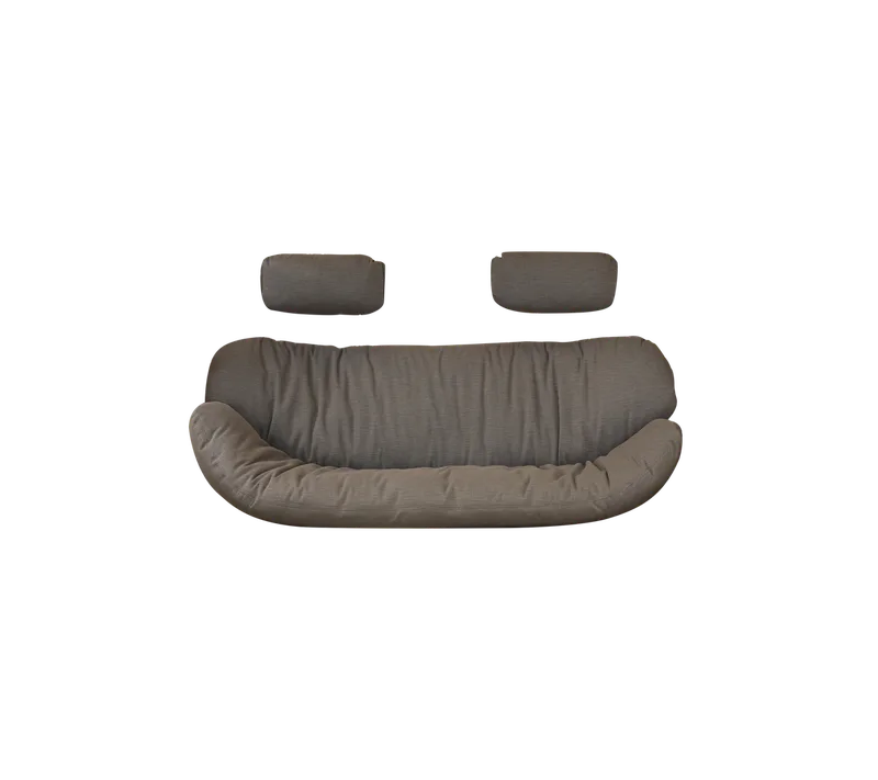 Hive 2-seater sofa, Cushion set by Cane-line in Taupe, AirTouch w/QuickDry & Airflow – product photo 3 of 3