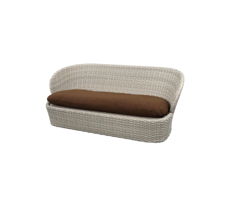 Coast 2,5-seater sofa de Cane-line en Sand, large flat peel Weave, Umber brown, Rise w/QuickDry & Airflow – photo du produit