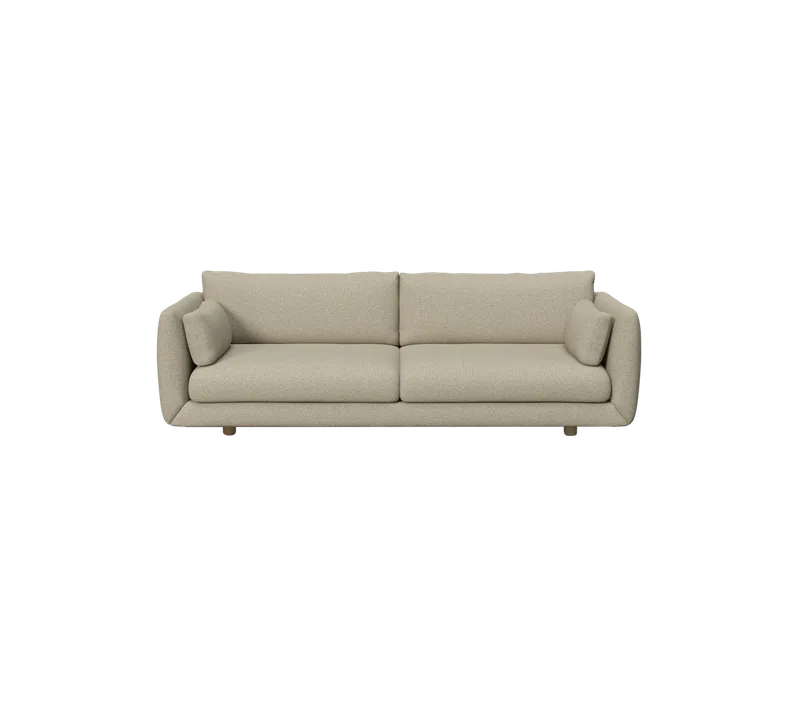 Bloom 3-seater sofa w/teak legs von Cane-line in Brown, Lola – Produktfoto