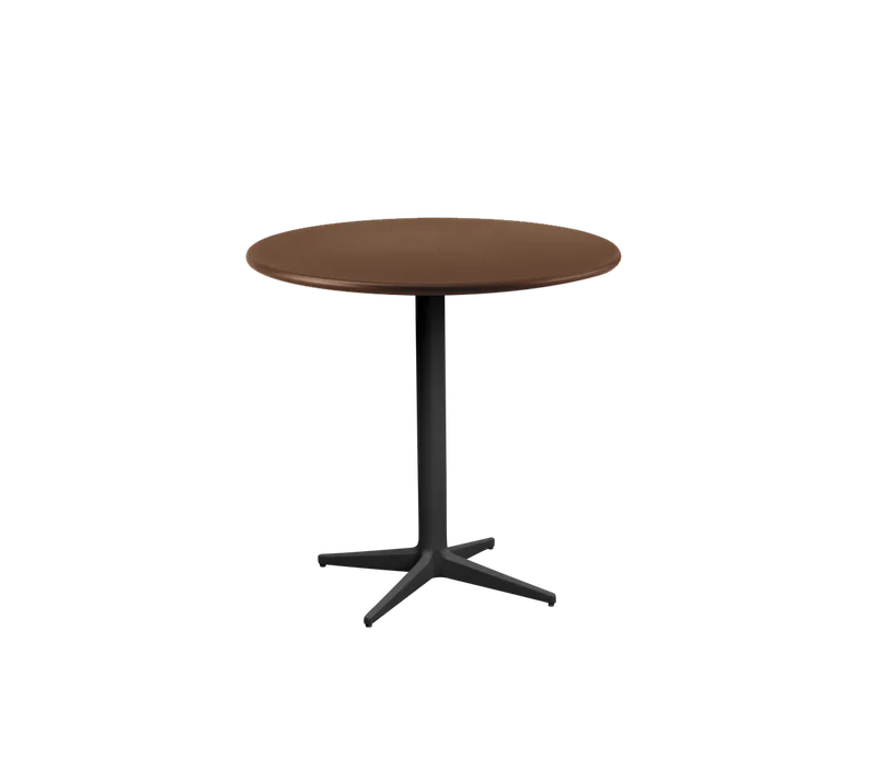 Drop café table dia. 60 cm van Cane-line in Lava grey, aluminium, Desert red, aluminium – productfoto