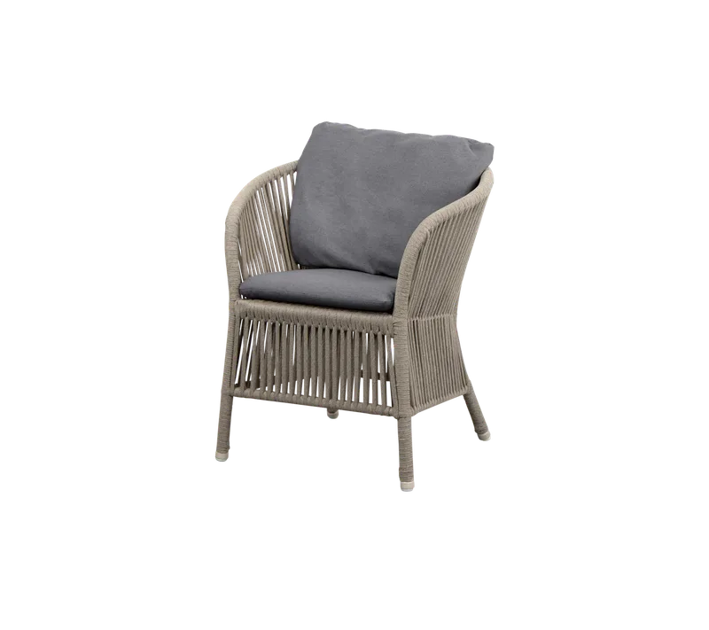 Derby chair von Cane-line in Taupe, string open Soft Rope, Grey, Natté, Grey, Natté – Produktfoto