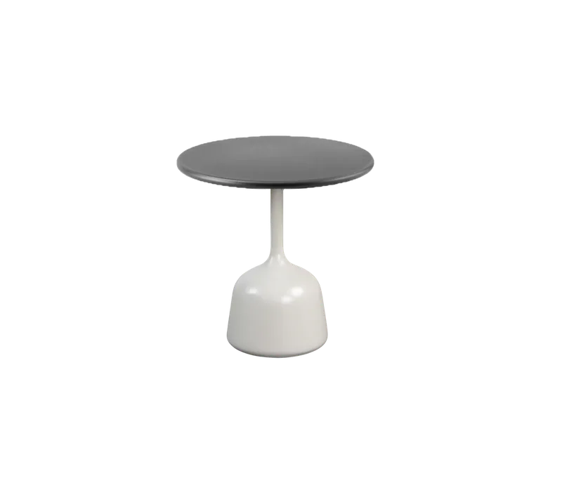 Glaze coffee table, small by Cane-line in Sand, semi glossy aluminium, Black, lava stone glazed – product photo