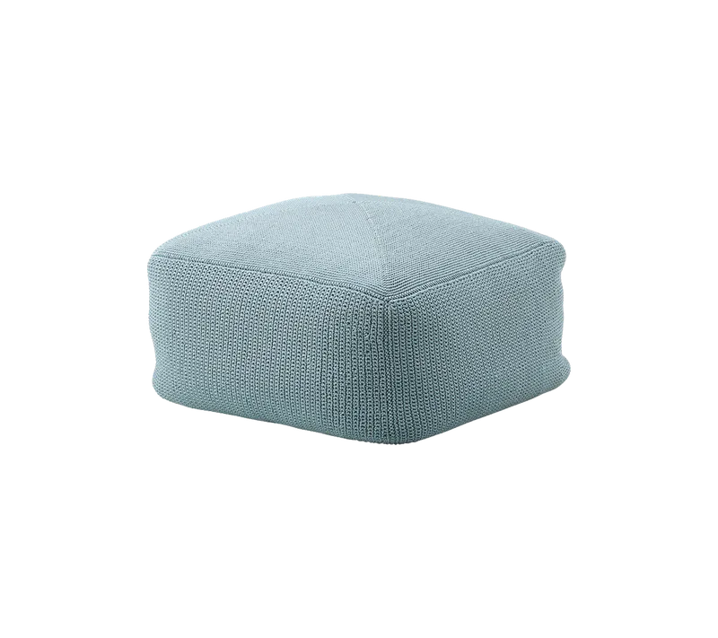 Divine footstool von Cane-line in Turquoise, Divine – 60x60x35 cm – Produktfoto