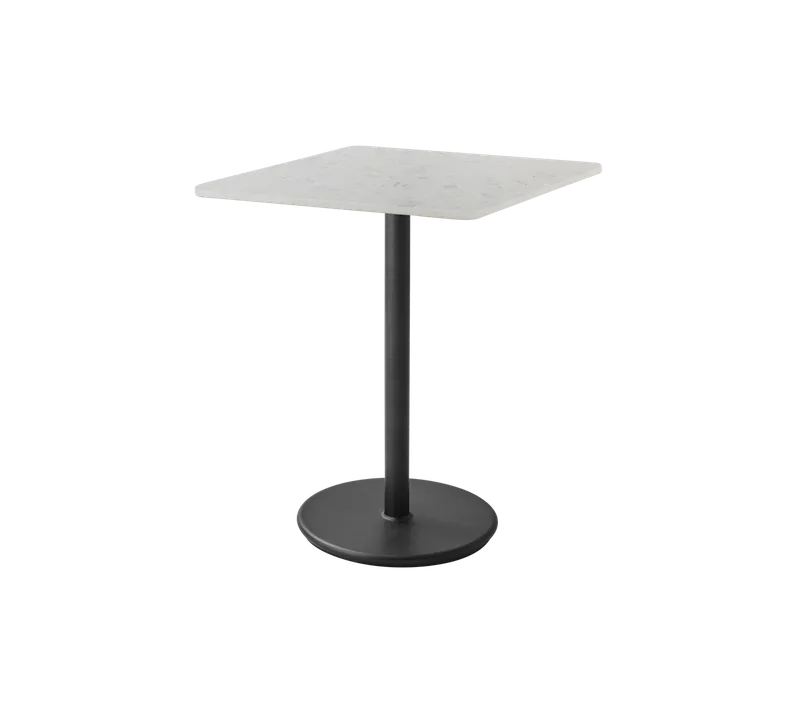 Go café table 75x75 cm by Cane-line in Lava grey, aluminium, Sand multi colour, HI-Core – product photo