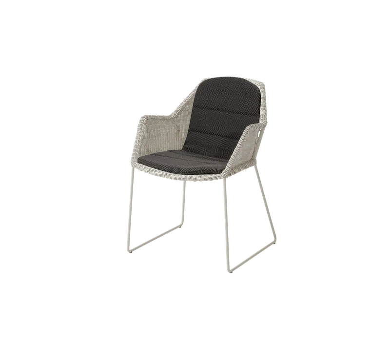 Breeze chair by Cane-line in Sand, small round Weave, Dark grey, Focus – product photo