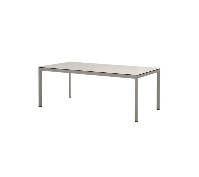 Drop dining table by Cane-line in Taupe, aluminium, Toscana sand, ceramic – product photo