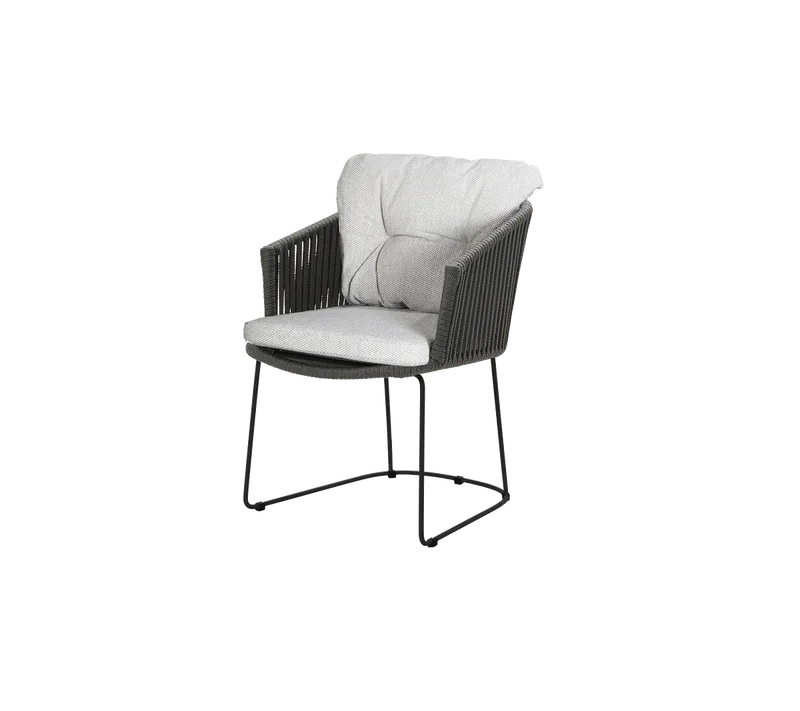 Moments chair by Cane-line in Dark grey, string open Soft Rope, Light brown, Wove – product photo 2 of 2