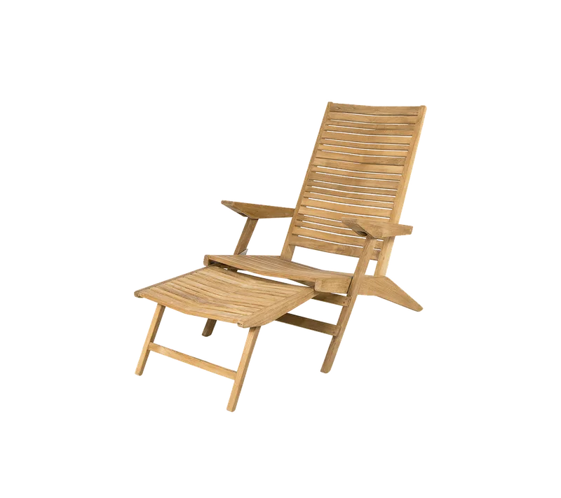 Flip deck chair von Cane-line in Teak, Ohne – Produktfoto