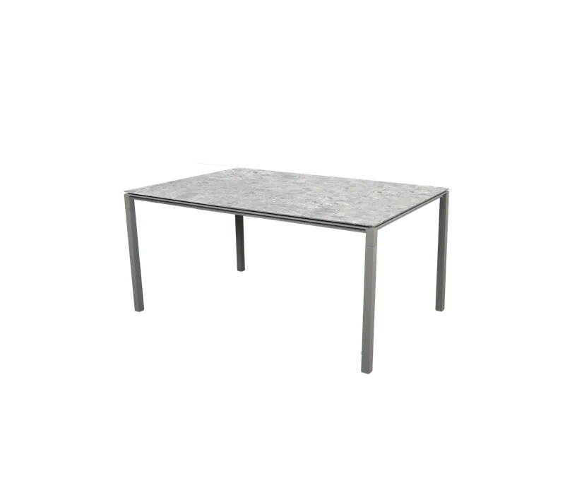 Pure dining table, 150x90 cm by Cane-line in Taupe, aluminium, Multi colour, ceramic – product photo