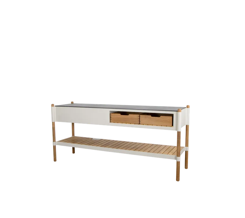 Sticks kitchen by Cane-line in Fossil black, ceramic, None, Teak 2 pcs – product photo