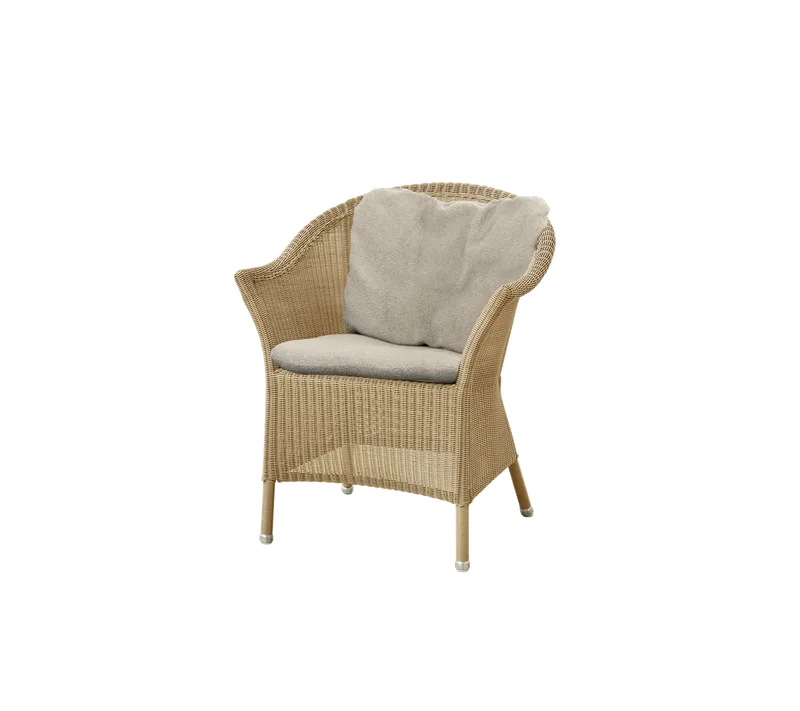 Lansing chair von Cane-line in Natural, small round Weave, Taupe, Free, Taupe, Free – Produktfoto