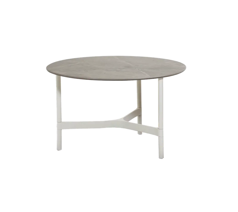 Twist coffee table, medium by Cane-line in Sand, Aluminium, Taupe, Ceramic – product photo