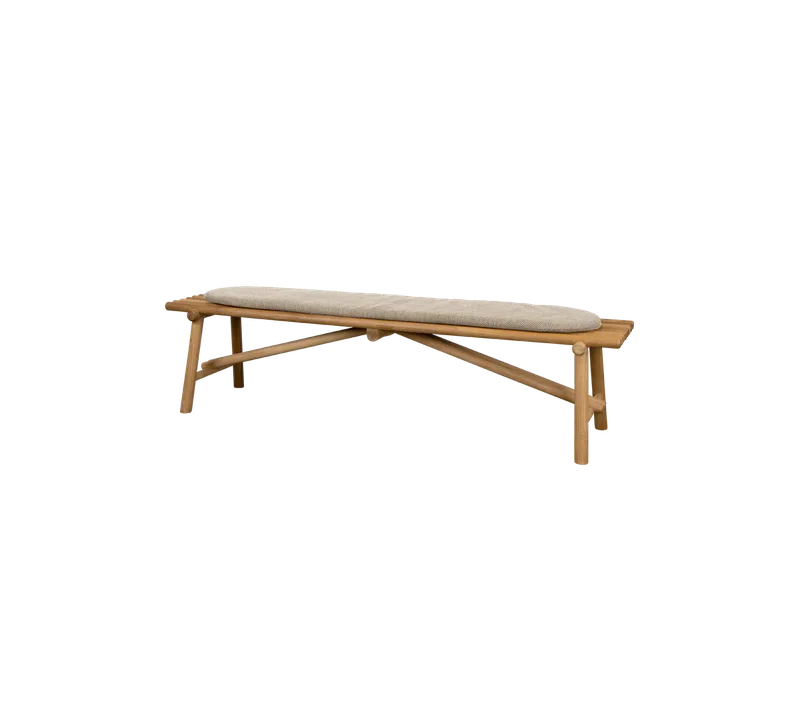 Sticks bench by Cane-line in Teak, Light brown, Rise w/QuickDry & Airflow – product photo
