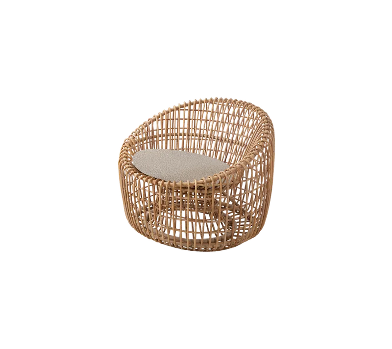 Nest round chair von Cane-line in Natural, medium round sticks rattan, Light brown, Scent – Produktfoto
